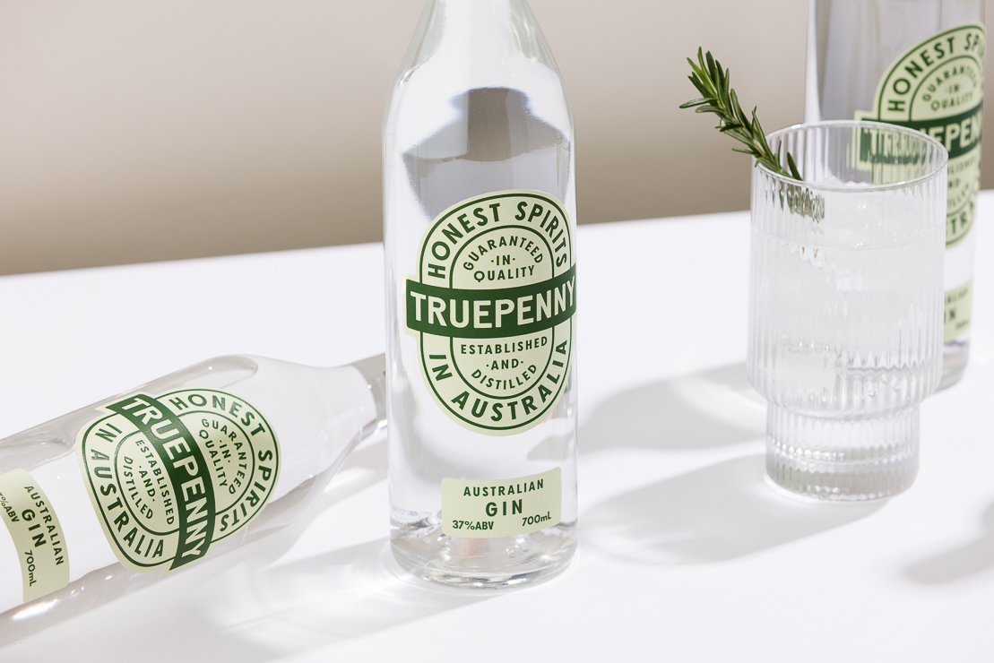 Gin Bottle Photography Melbourne | True Penny